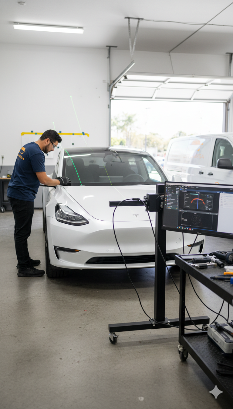 ADAS calibration after windshield replacement Costa Mesa
