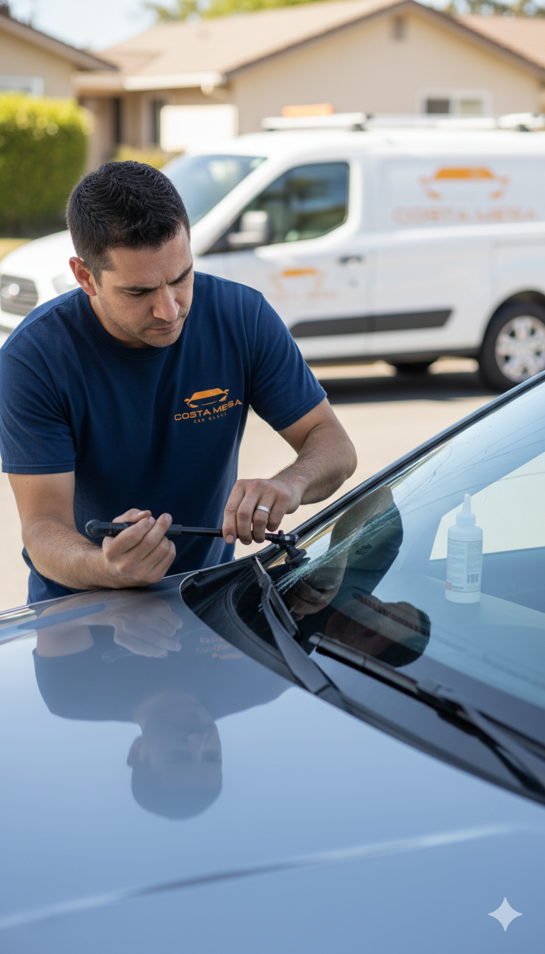 Costa Mesa Car Glass — Mobile windshield replacement service