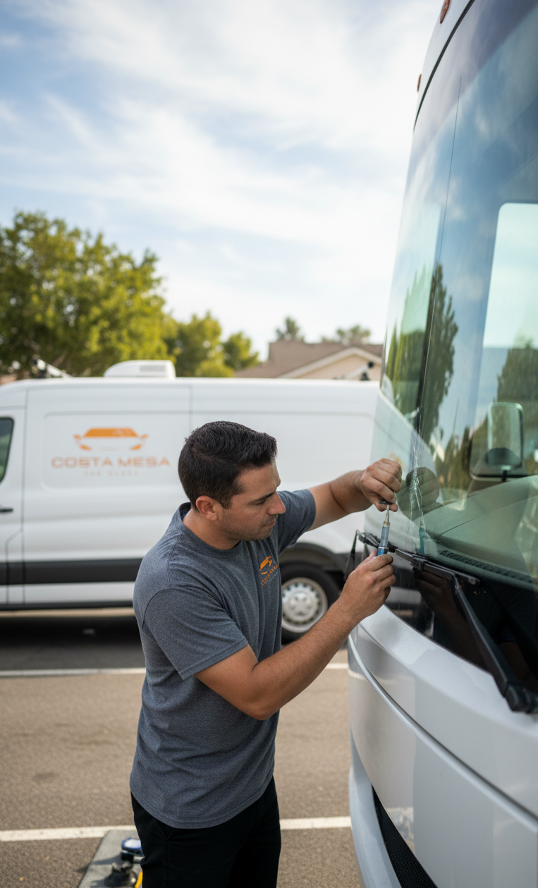 Costa Mesa Car Glass — RV windshield repair mobile service