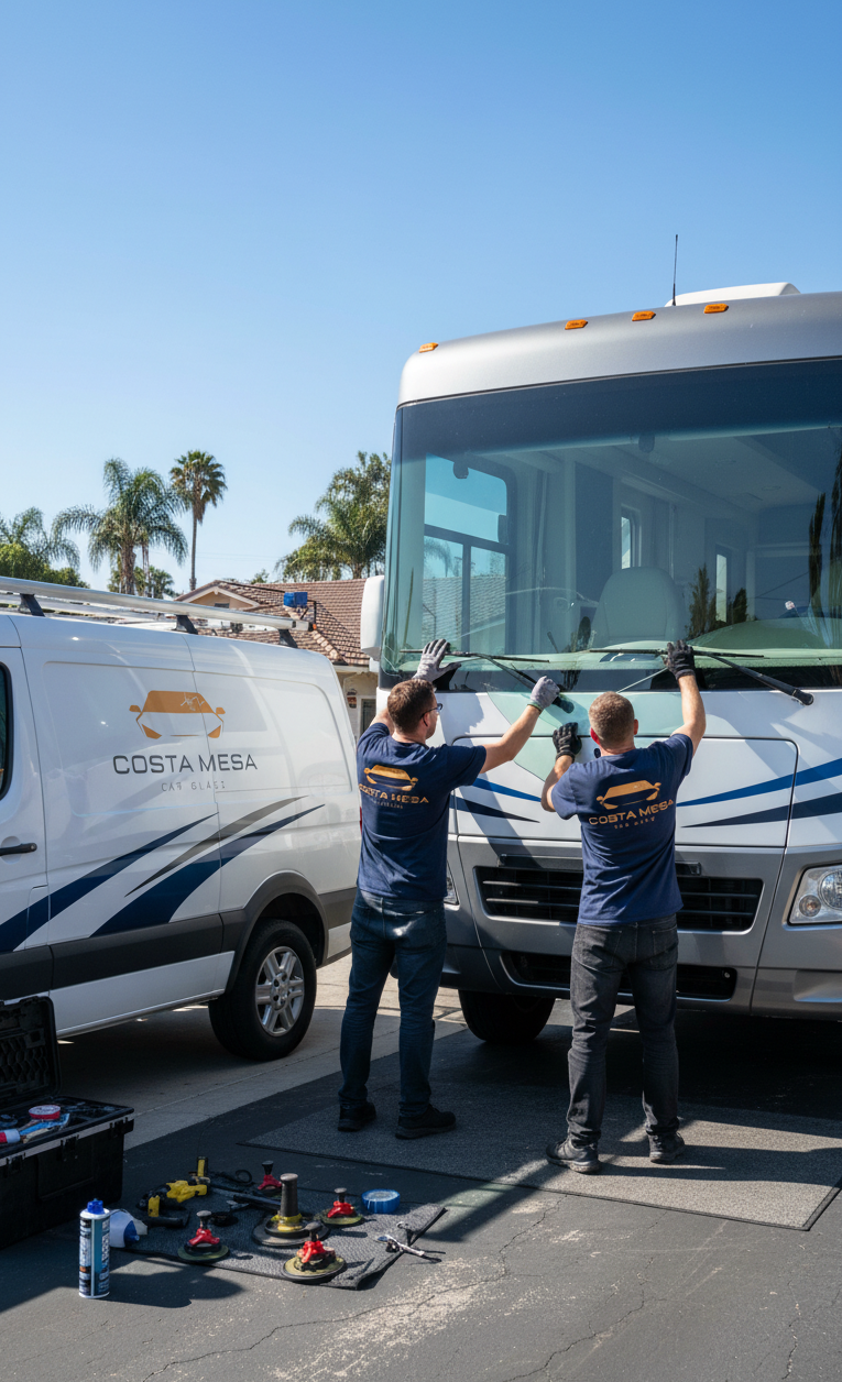 Costa Mesa Car Glass — RV windshield replacement mobile service