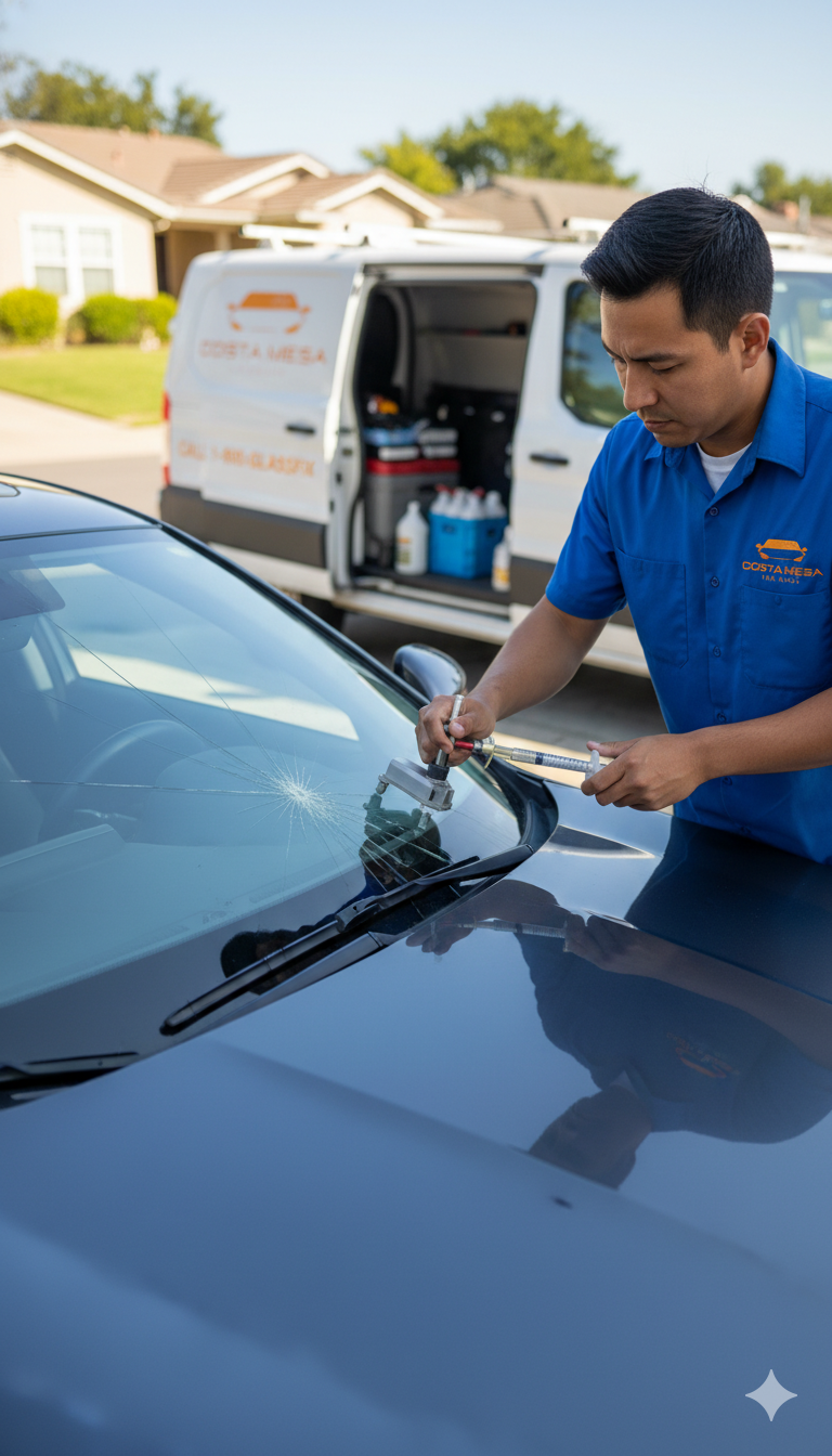 Costa Mesa Car Glass — Windshield repair resin injection